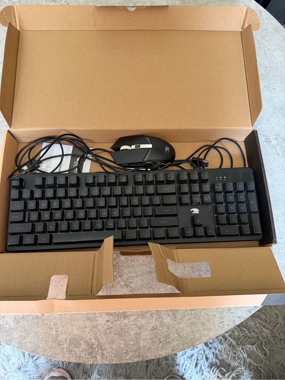 Razer Black Wired Gaming Keyboard and Mouse Set with Numeric Keypad
